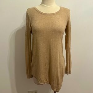 Joie gold lurex tunic / sweater sz xs